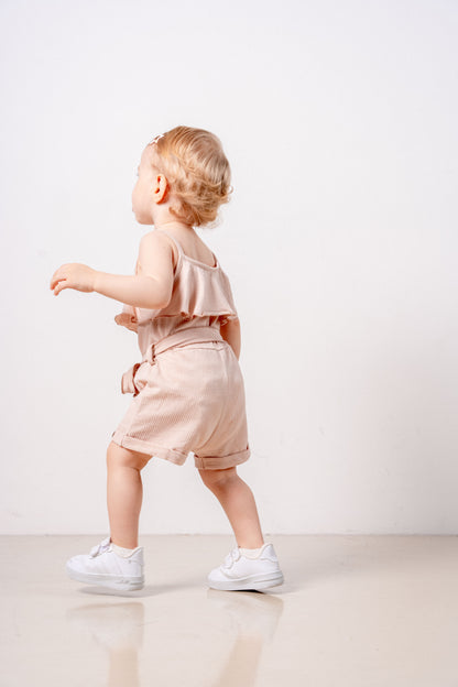 Askılı Kız Bebek Tulumu